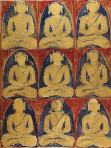 Nine Buddahs from  summer palace-122 x92 cm